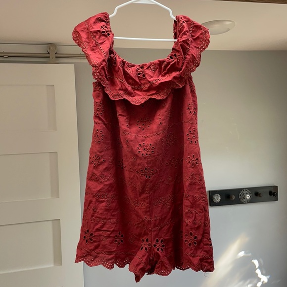 Zara Lace Eyelet Romper - Picture 1 of 5